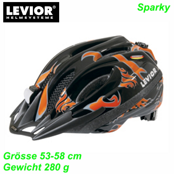 Helm LEVIOR Sparky schwarz orange Mountain Bike Fahrrad Velo Teile Ersatzteile Parts Shop kaufen Schweiz